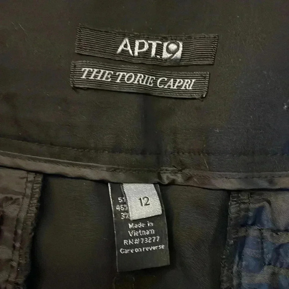 Apt. 9 The Torie Capri Women’s 12 Set of 2 Orange & Black Cropped Pants - Picture 5 of 8